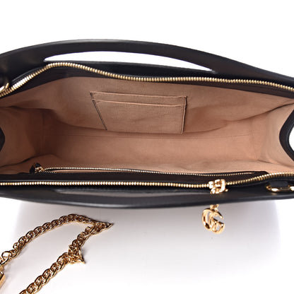 Gucci Suede Patent GG Web Medium Ophidia Top Handle Chain Nocciola Black 5 of 11