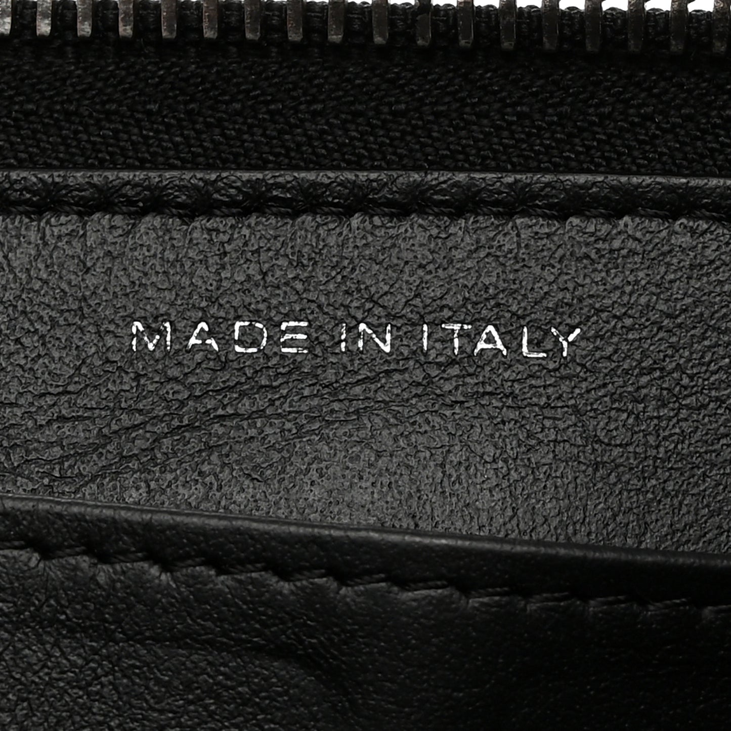 Lambskin Camellia Embossed Large Zip Around Gusset Wallet Black