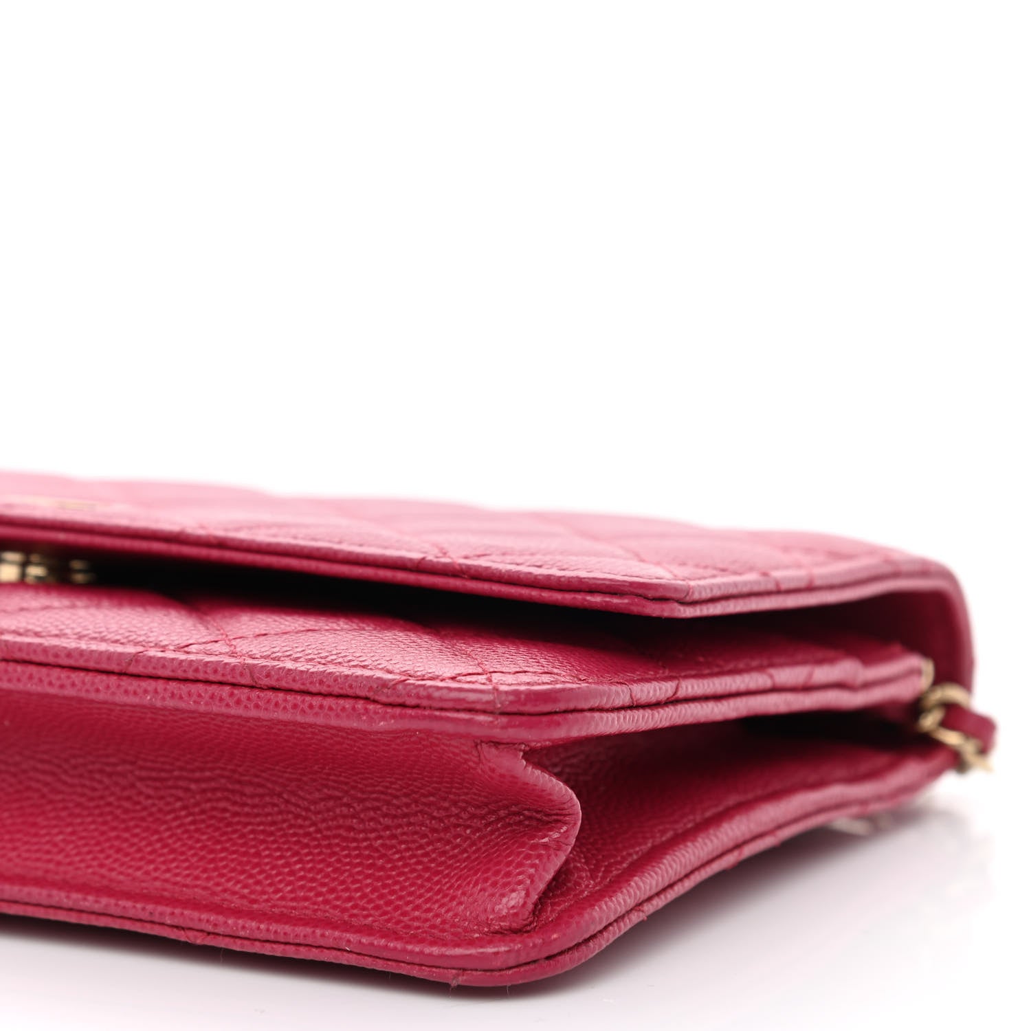 Chanel Caviar Quilted Wallet On Chain WOC Dark Pink 11 of 13