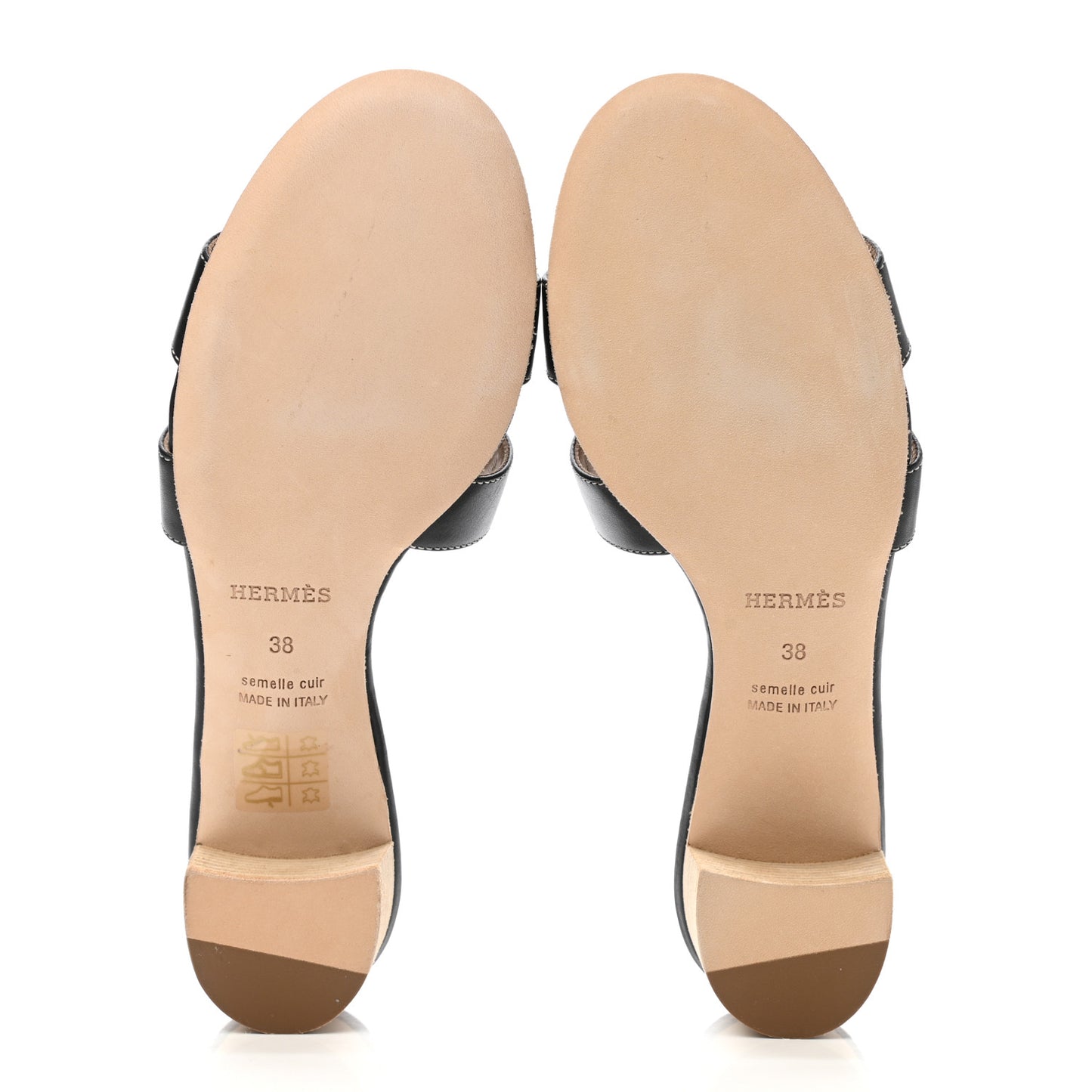 Calfskin Oasis Sandals 38 Black