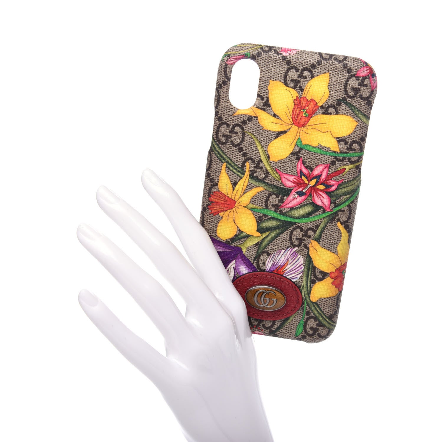 Gucci GG Supreme Monogram Flora Ophidia iPhone XR Case 2 of 7