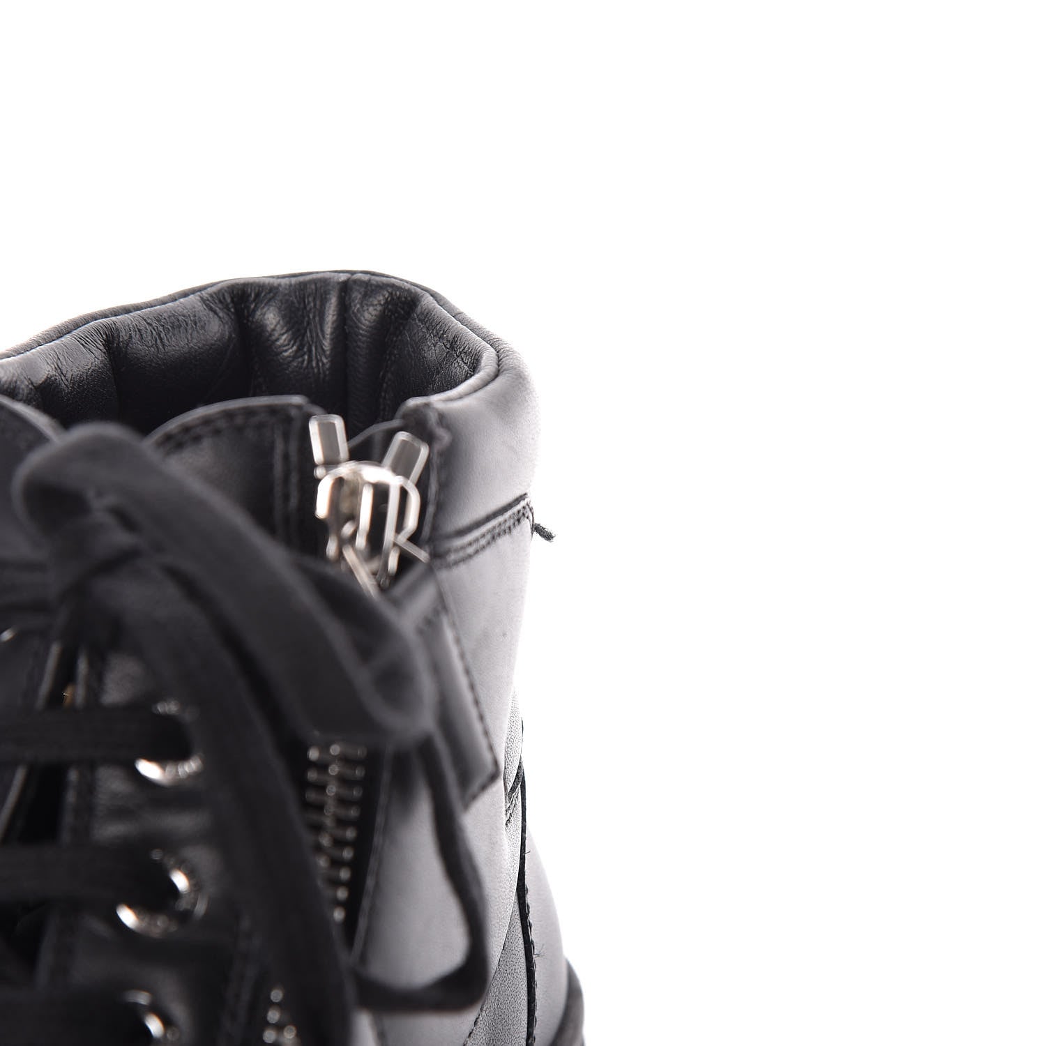 Chanel Calfskin Pearl High Top CC Sneakers 36 Black 15 of 16