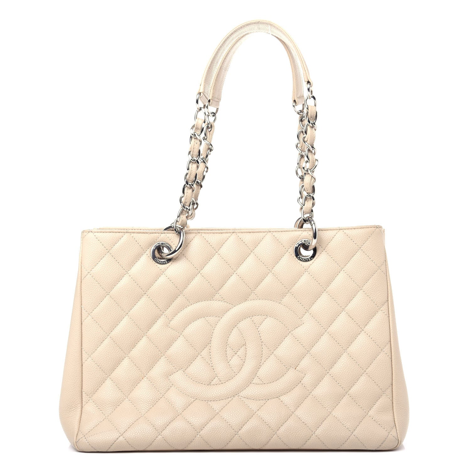 Chanel Caviar Quilted Grand Shopping Tote GST Beige Clair 1 of 11