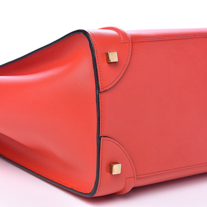 Celine Smooth Calfskin Mini Luggage Coquelicot 9 of 18