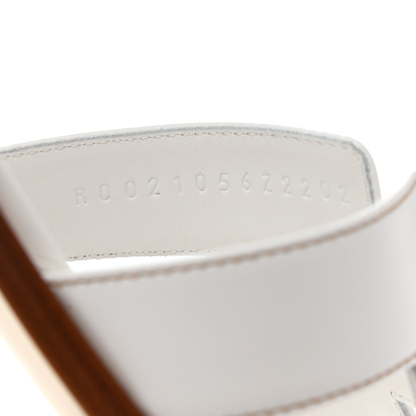 Box Calfskin Oran Sandals 37 White