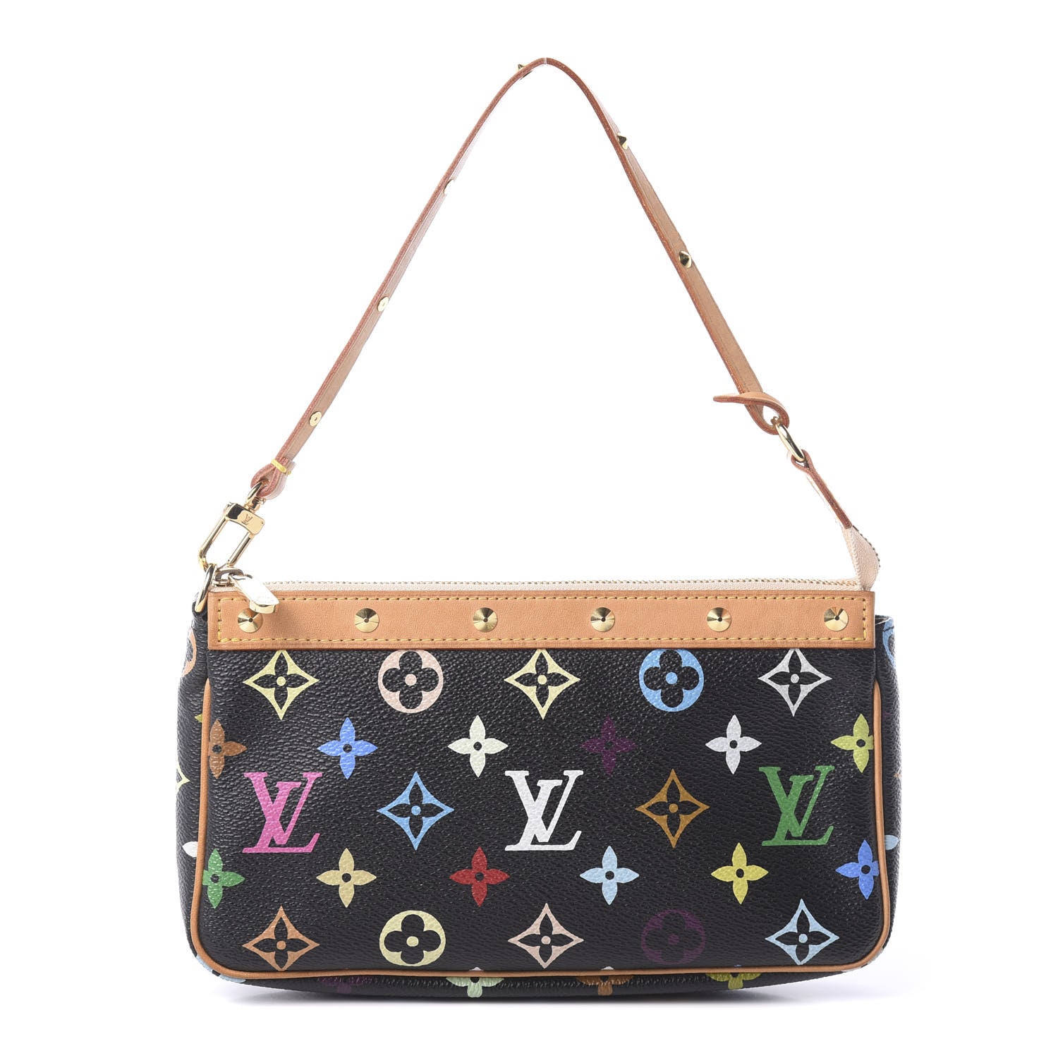 Louis Vuitton Monogram Multicolor Pochette Accessories Black 1 of 9