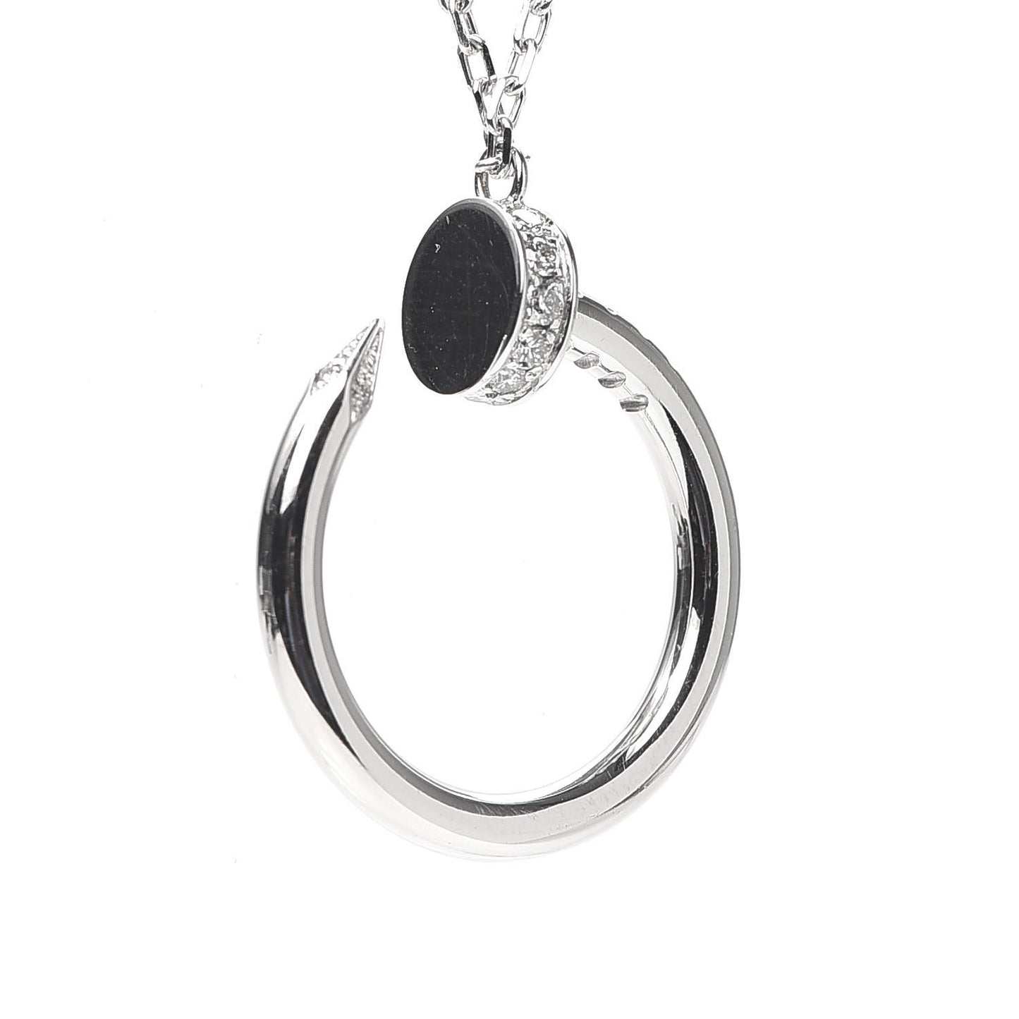 18K White Gold Diamond Juste Un Clou Necklace
