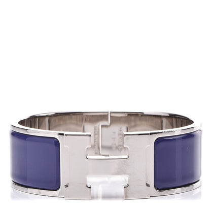 Hermes Enamel Wide Clic Clac H Bracelet S Iris 1 of 5