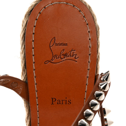 Christian Louboutin Calfskin Mafaldina 120 Wedge Sandals 41 Cuoio Natural 8 of 13