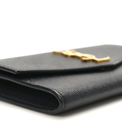 Saint Laurent Grain de Poudre Uptown Chain Wallet Black 9 of 12