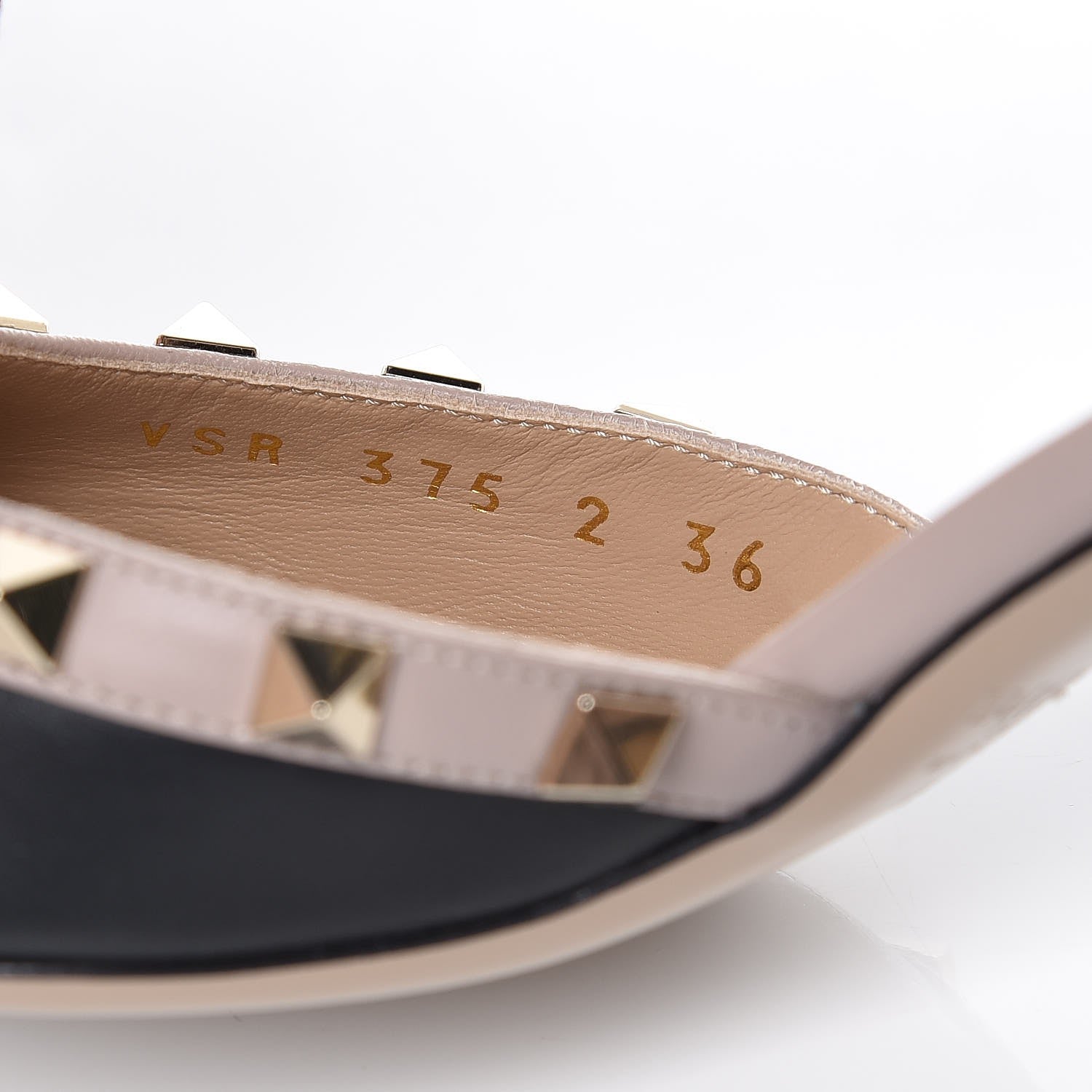 Valentino Garavani Calfskin Nappa Rockstud Ankle Strap 65mm Pumps 36 Black Poudre 7 of 8