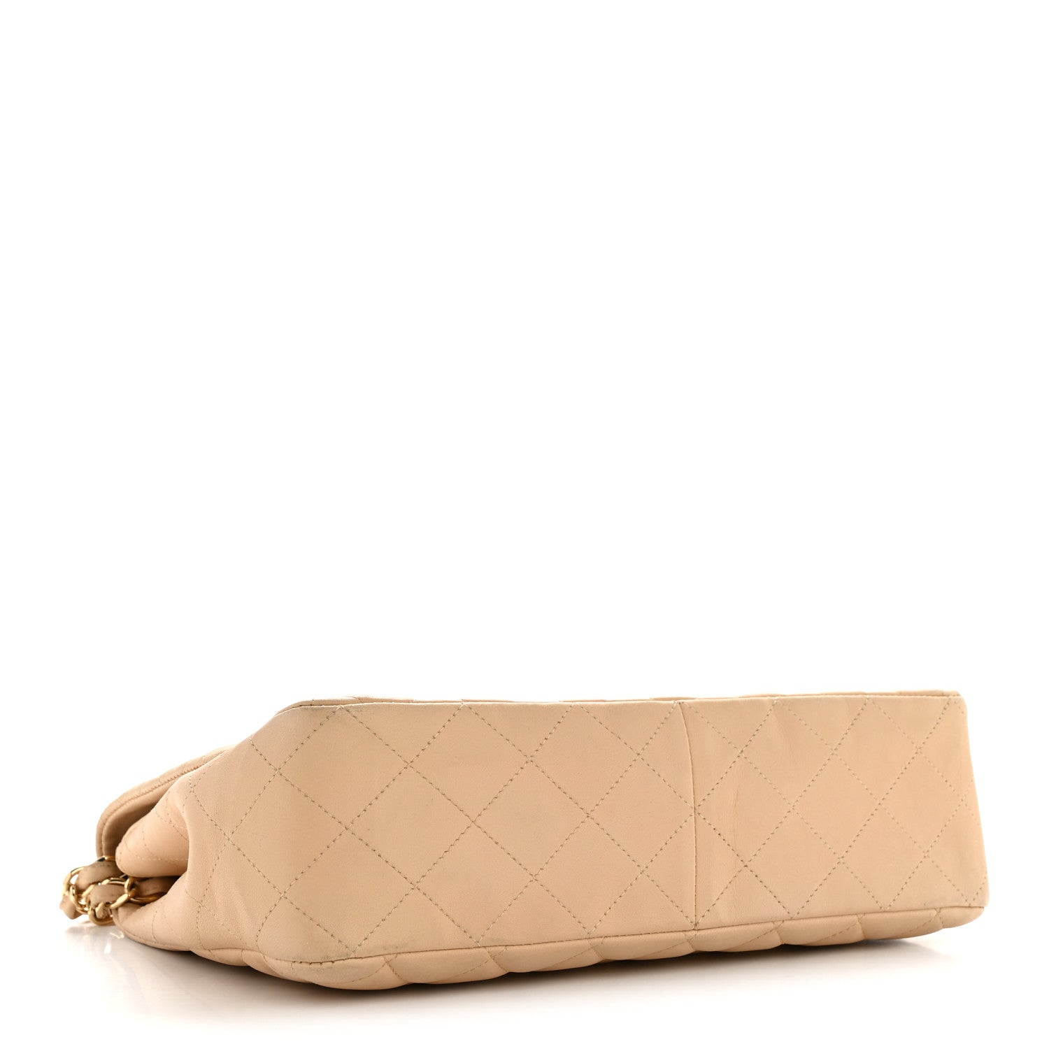 Chanel Lambskin Quilted Jumbo Single Flap Beige 4 of 14