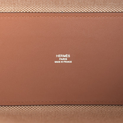 Hermes Swift Toile H Cabas H En Biais 27 Ecru Naturel Gold 6 of 9