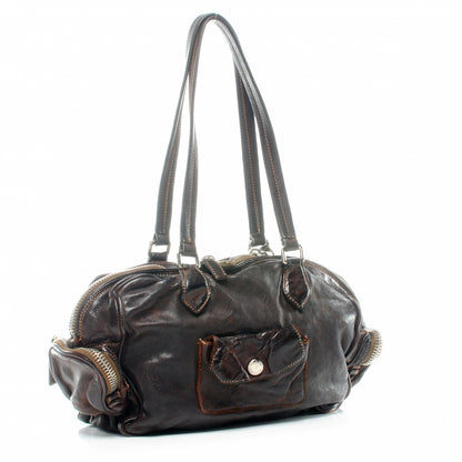 Prada Washed Buffalo Bauletto Moro 4 of 8