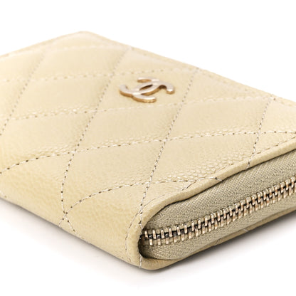 Chanel Caviar Quilted Zipped Key Holder Case Light Green 11 of 12