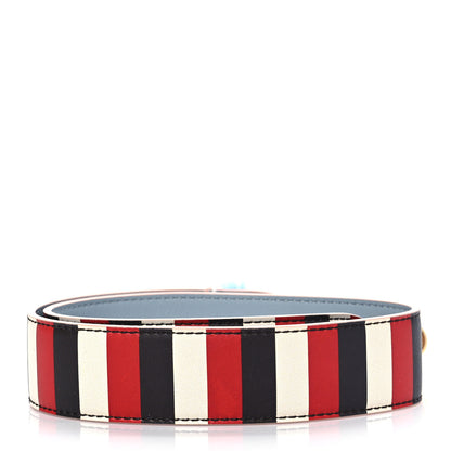 Fendi Calfskin Mink Fur Striped Hypnoteyes Strap You White Bloody Mary Multicolor 3 of 7