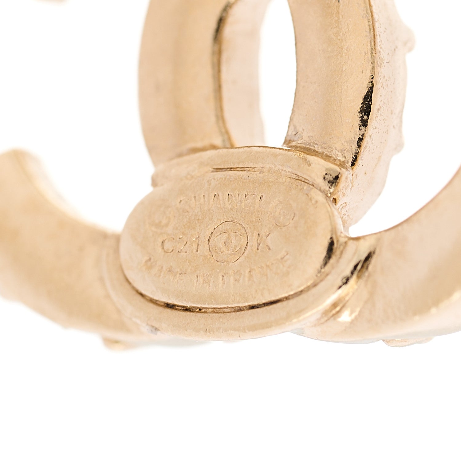 Chanel Crystal CC Earrings Gold 4 of 5