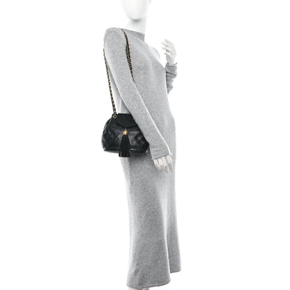 Chanel Lambskin Quilted Tassel Drawstring Black 2 of 12