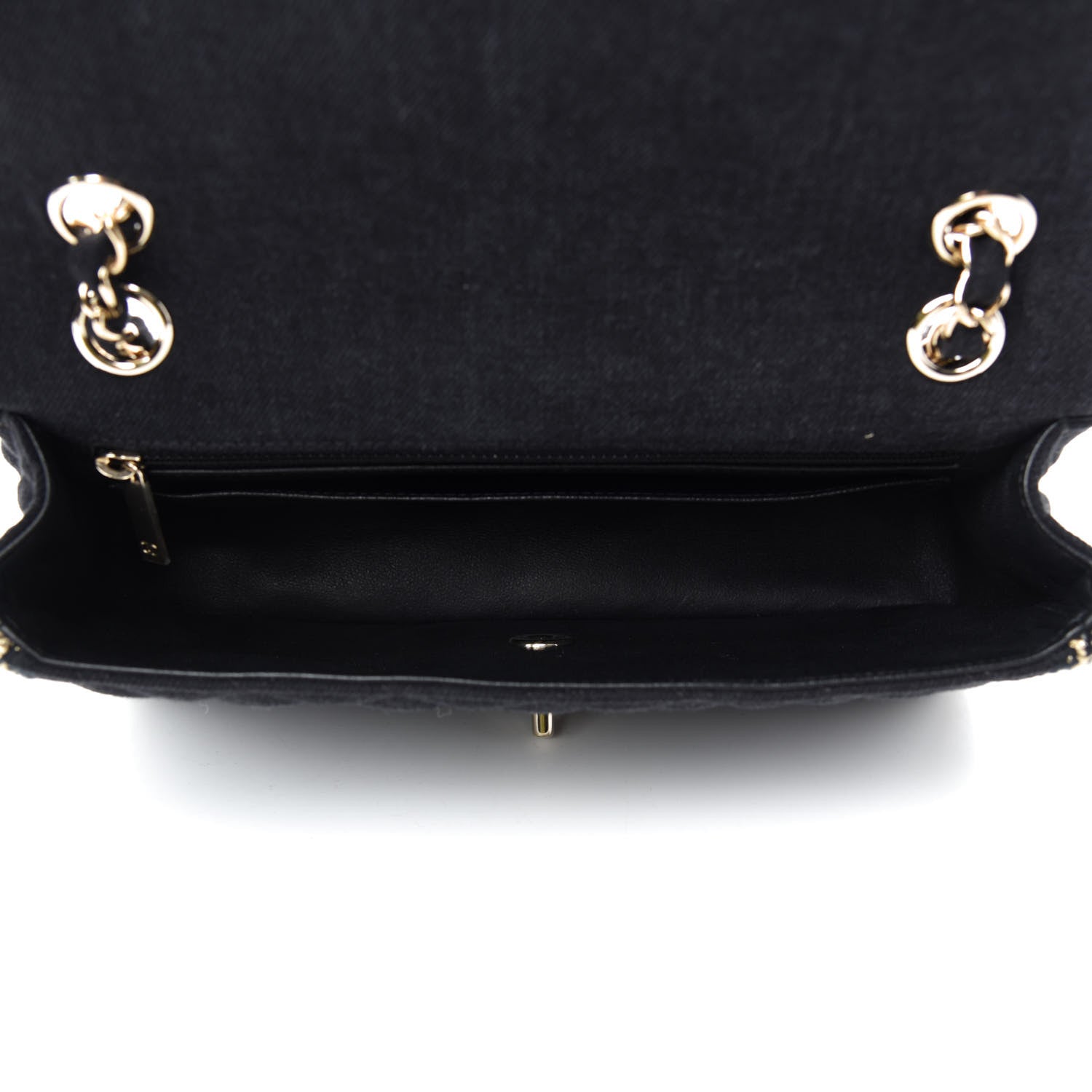 Chanel Denim Braided Medium Flap Bag Black 5 of 10