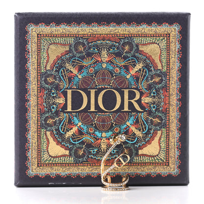 Christian Dior Metal Crystal Petit Rigid CD Ear Jewelry Gold 4 of 4