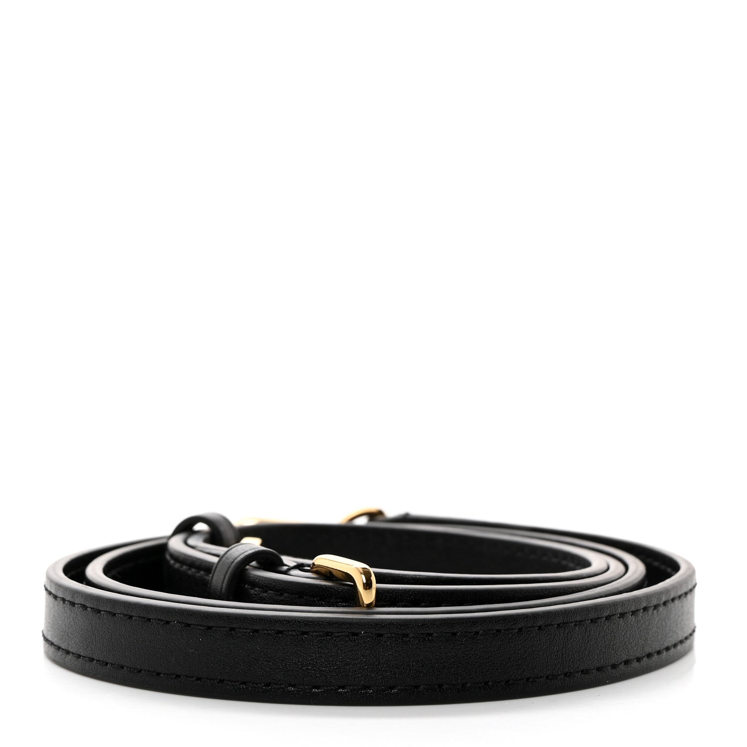 Louis Vuitton Calfskin 16mm Adjustable Shoulder Strap Black 2 of 4