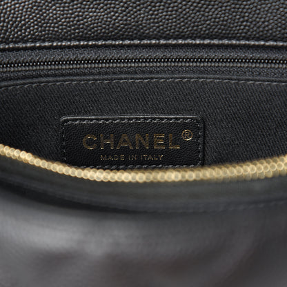 Chanel Caviar Lizard Embossed Quilted Small Coco Handle Flap Black 7 of 11
