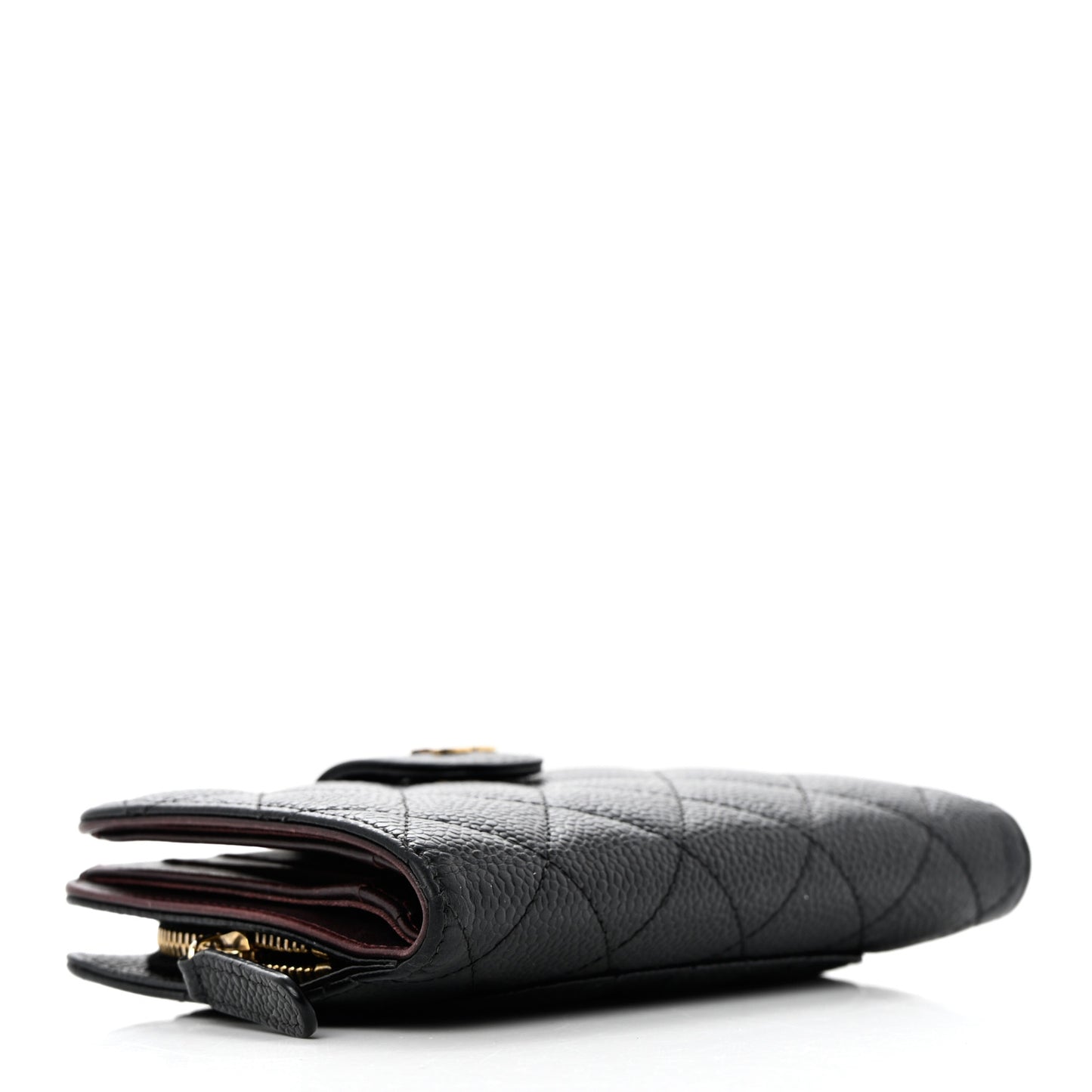 Caviar Quilted CC French Wallet Black