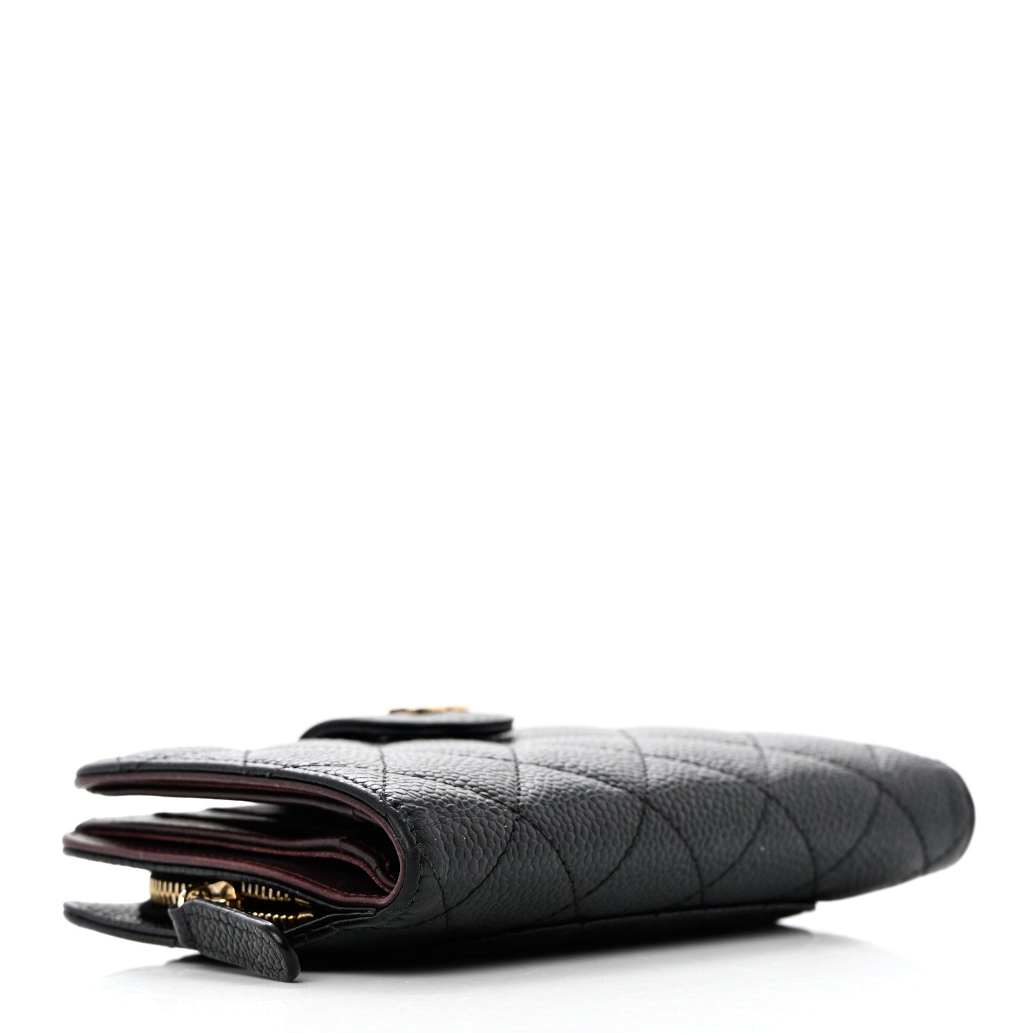 Chanel Caviar Quilted CC French Wallet Black 4 of 13