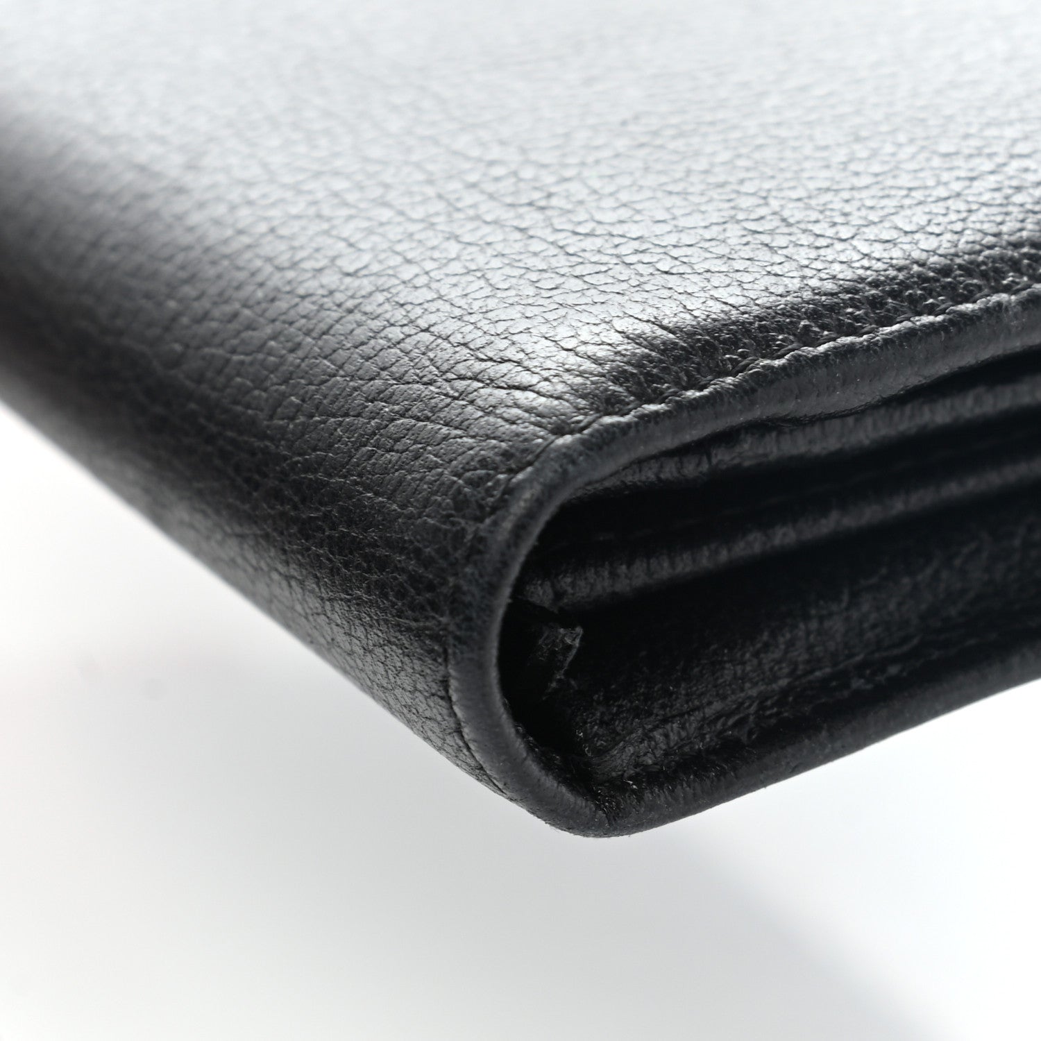 Chanel Goatskin Camellia Embossed Yen Wallet Black 13 of 17