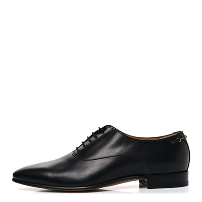 Gucci New Waxed Calfskin Mens Oxfords 11 Black 1 of 11
