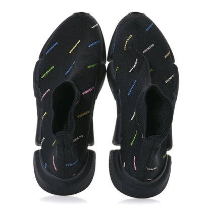 Balenciaga Technical 3D Recycled Knit Womens Speed 2.0 Sneakers 37 Black Multicolor 2 of 10