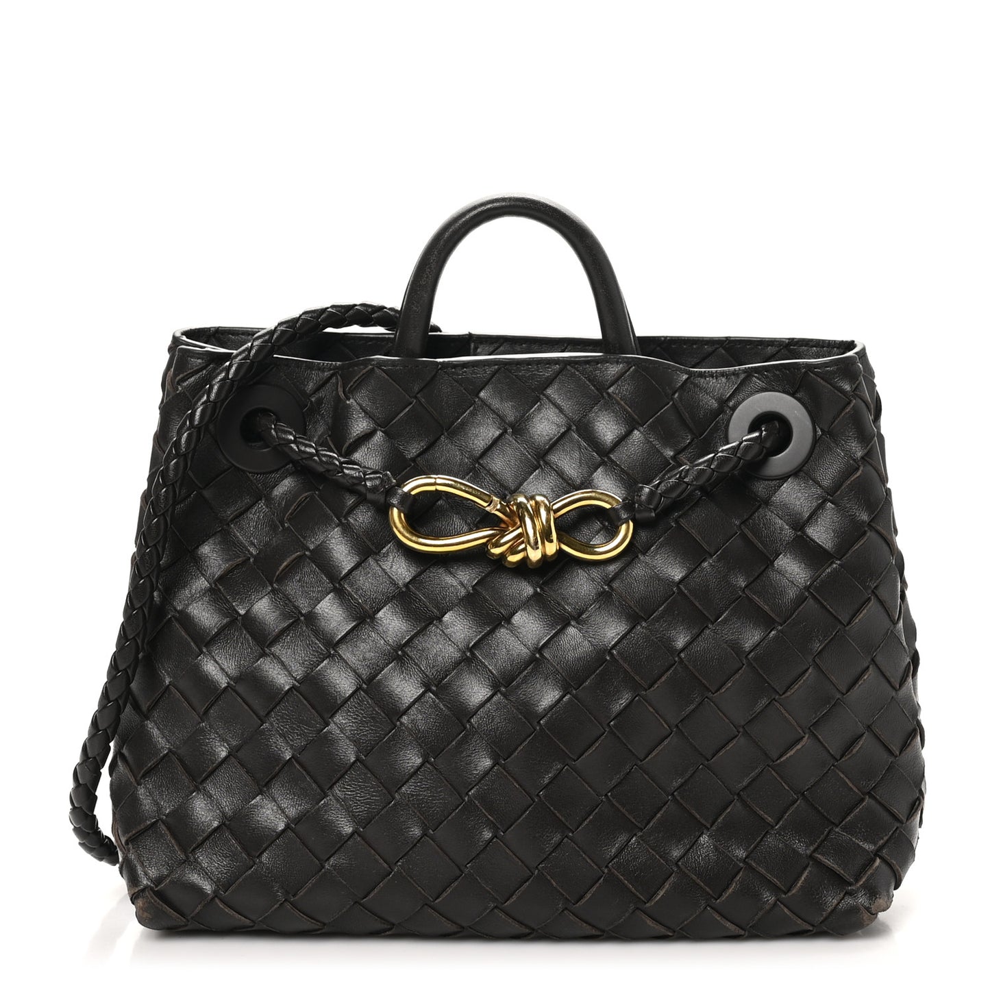 Nappa Intrecciato Small Andiamo Shoulder Bag Fondant