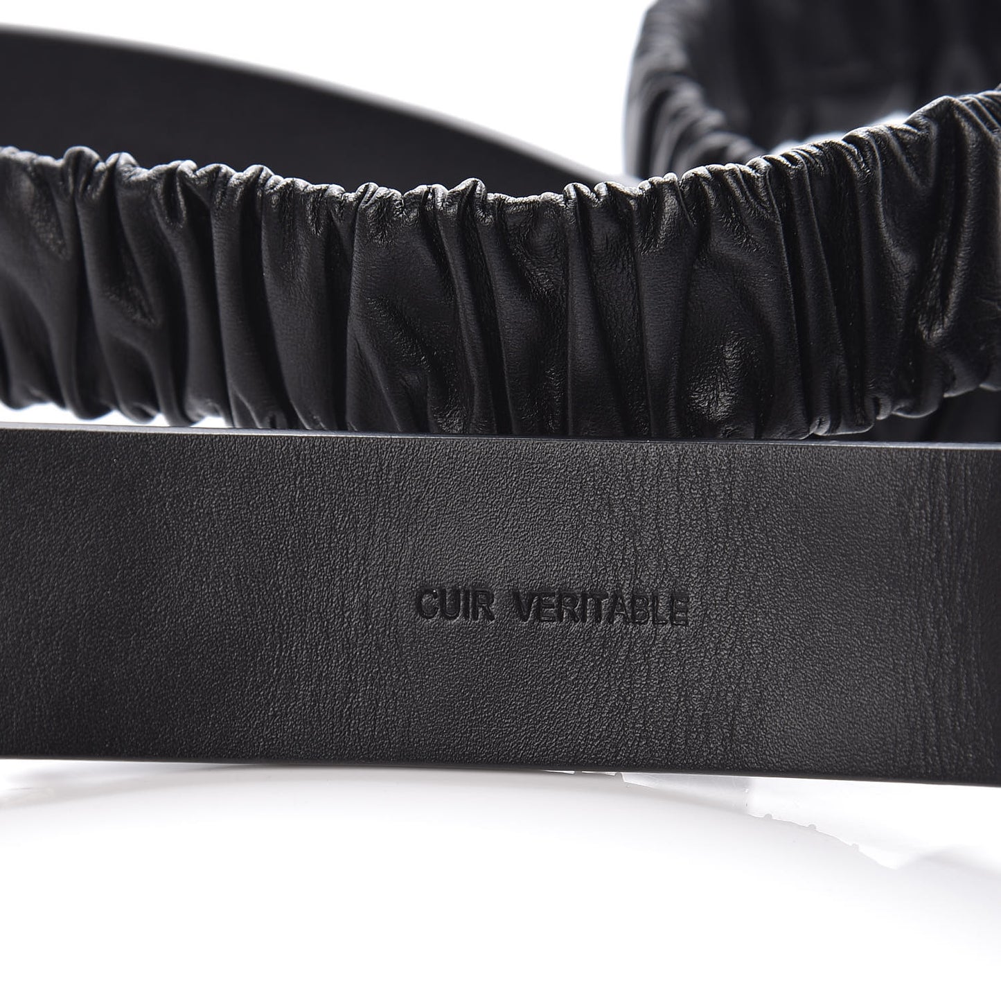 Lambskin Crystal Logo Belt 90 36 Black