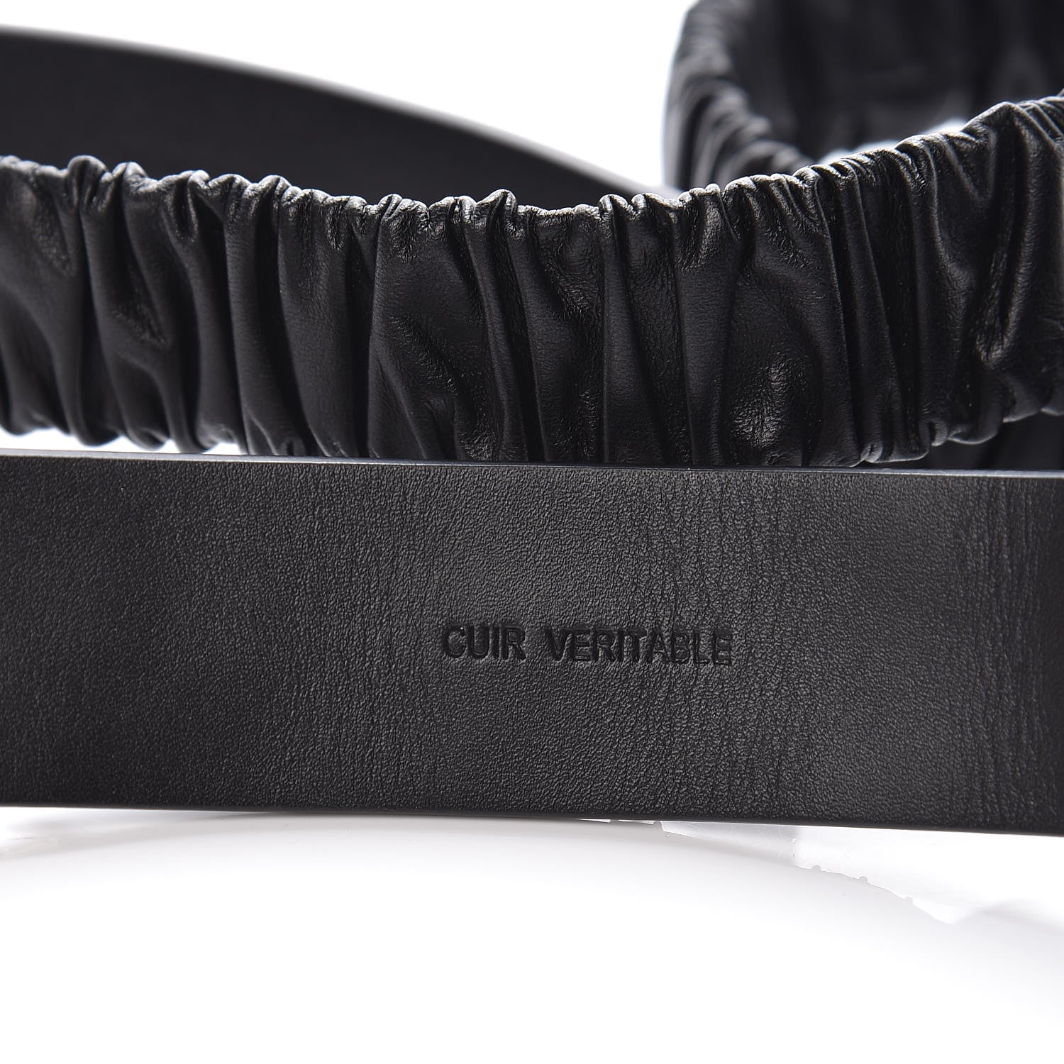 Chanel Lambskin Crystal Logo Belt 90 36 Black 4 of 7