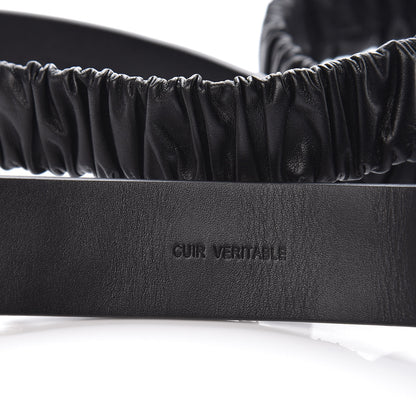 Chanel Lambskin Crystal Logo Belt 90 36 Black 4 of 7