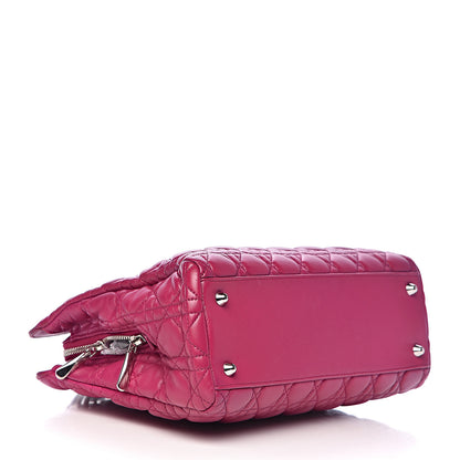 Christian Dior Lambskin Cannage Small Dior Soft Zipped Shopping Tote Pink 4 of 18