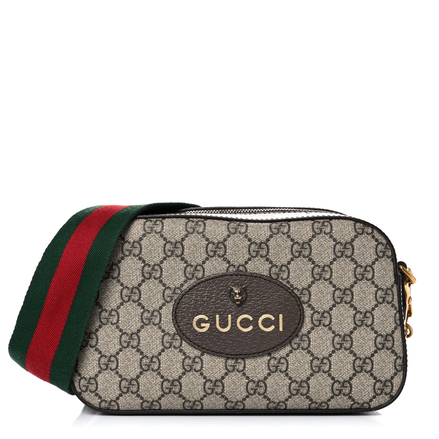 GG Supreme Monogram Web Neo Vintage Shoulder Bag Beige New Acero Crop