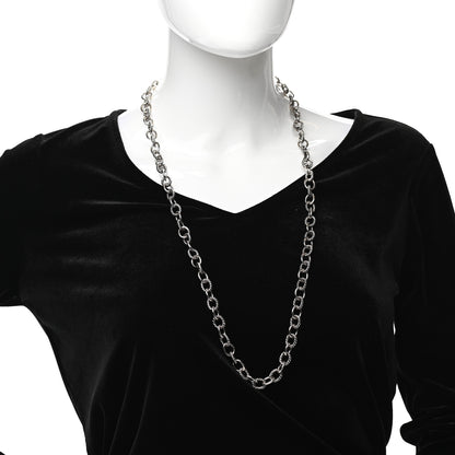 David Yurman Sterling Silver 10mm Medium Oval Link Necklace 32" 2 of 4