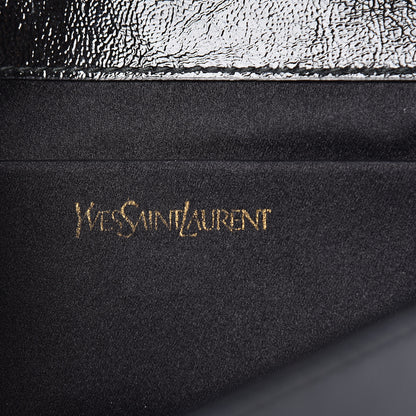 Saint Laurent Textured Patent Monogram Large Belle De Jour Clutch Black 6 of 9