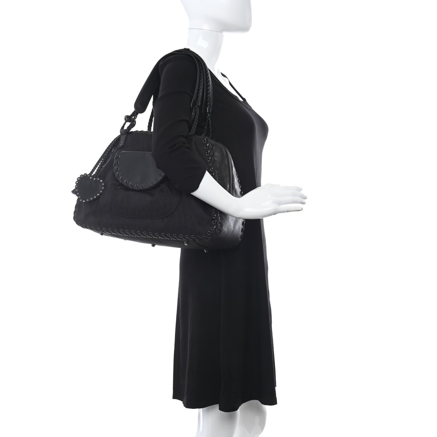 Christian Dior Monogram Ethnic Shoulder Bag Black 2 of 13