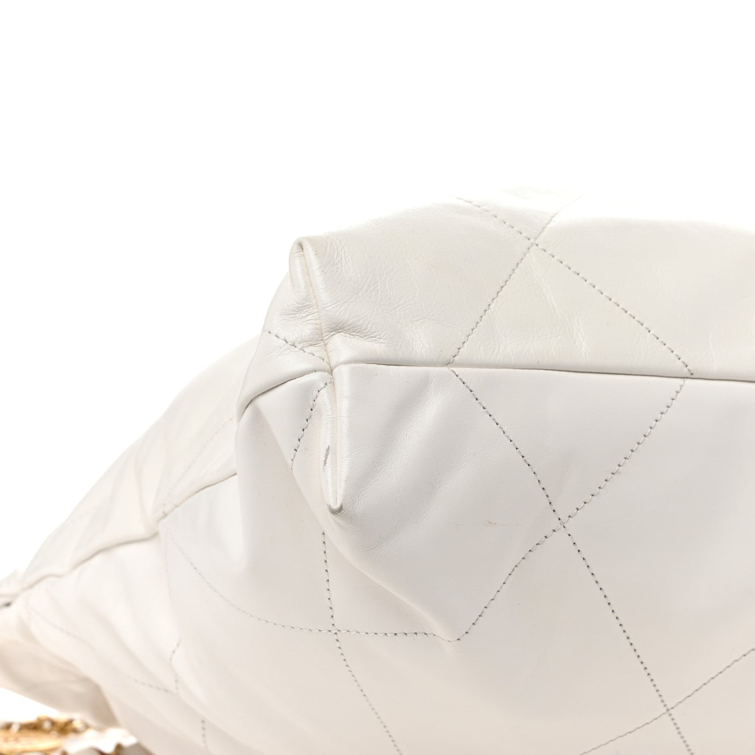 Chanel Shiny Calfskin Quilted Chanel 22 White 10 of 12
