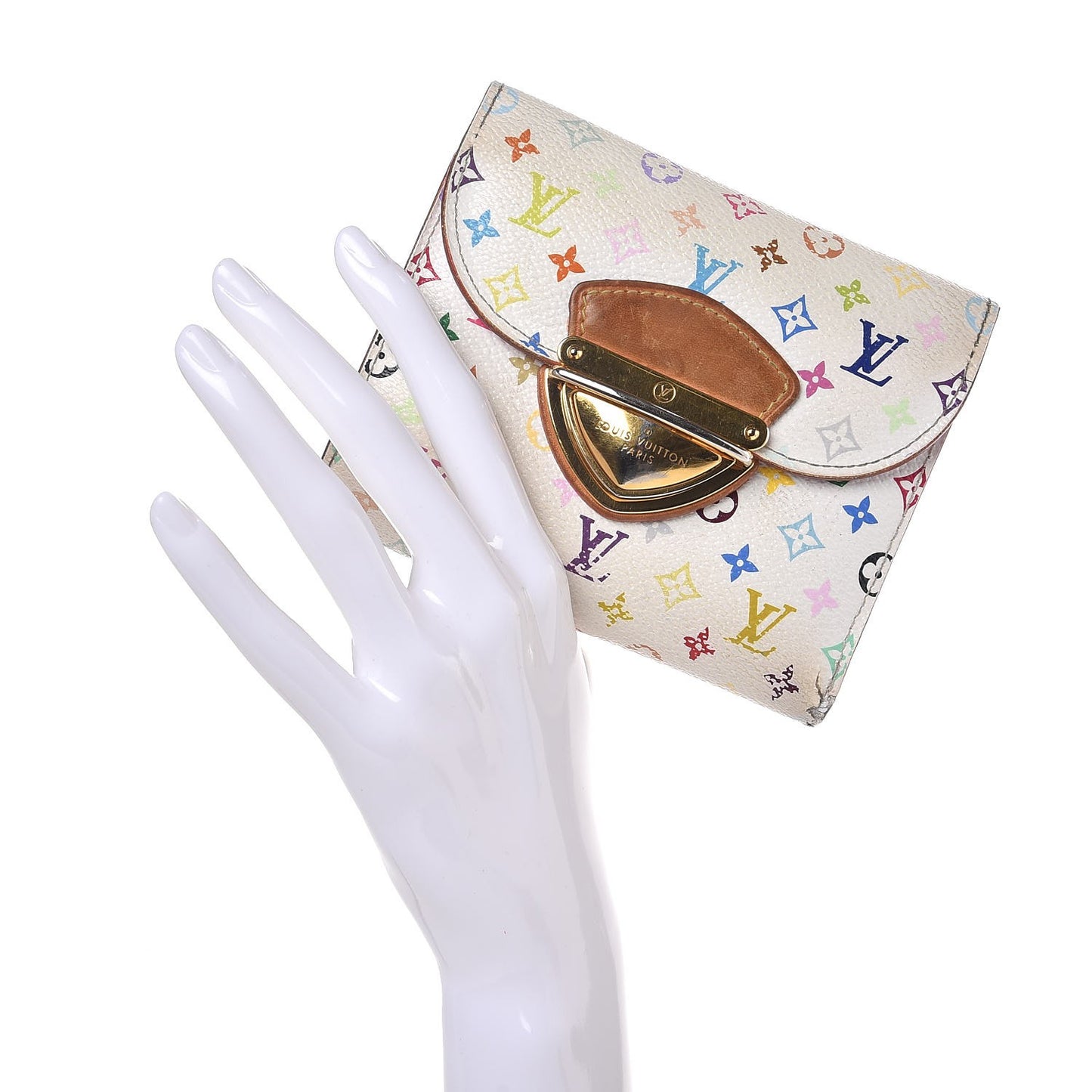 Monogram Multicolor Joey Wallet White Litchi