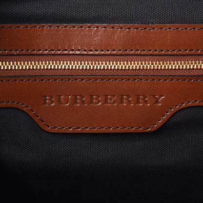 Burberry House Check Bridle Calfskin Medium Gosford Hobo Dark Tan 10 of 12