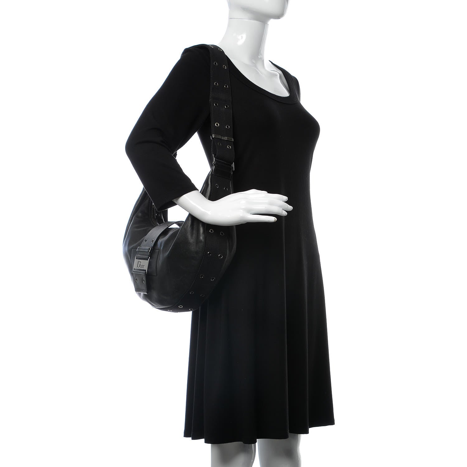 Christian Dior Calfskin Street Chic Hobo Black 2 of 7
