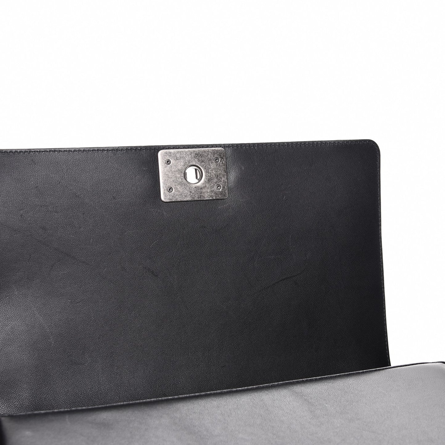 Lambskin Quilted New Medium Boy Flap Black