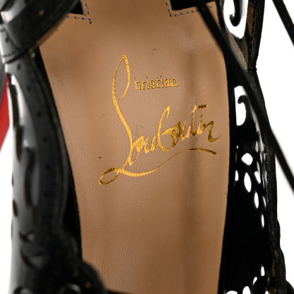 Christian Louboutin Calfskin PVC Impera 100 Pumps 38 Black 6 of 8