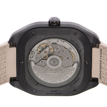 Hermes Titanium Rubber 39mm H08 Special Edition Automatic Watch Taupe 4 of 6