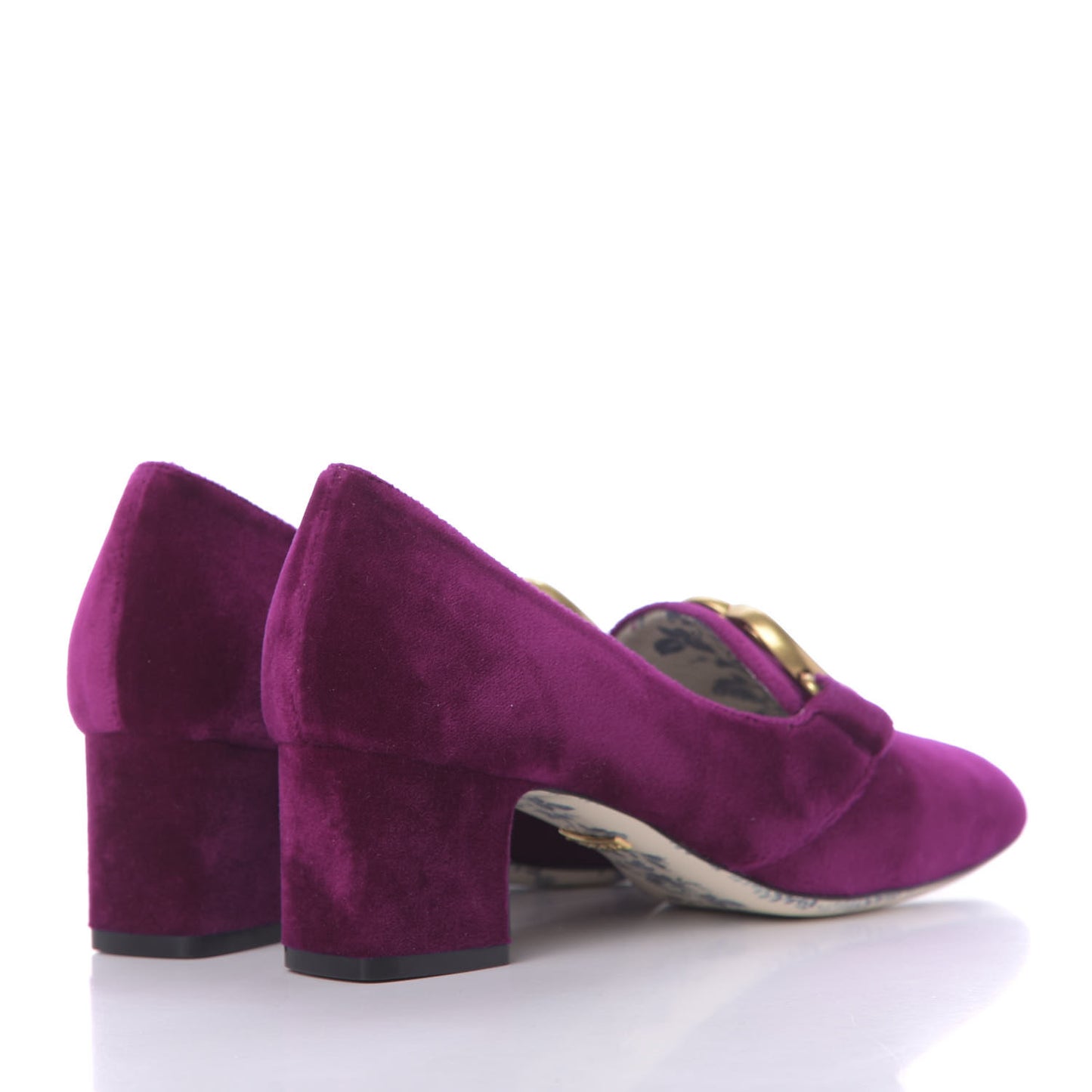 Softy Velvet GG Victoire 55mm Loafer Pumps 35 Fucsia