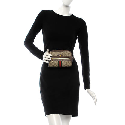 Gucci GG Supreme Monogram Web Small Ophidia Belt Bag 85 34 Dark Brown 2 of 7