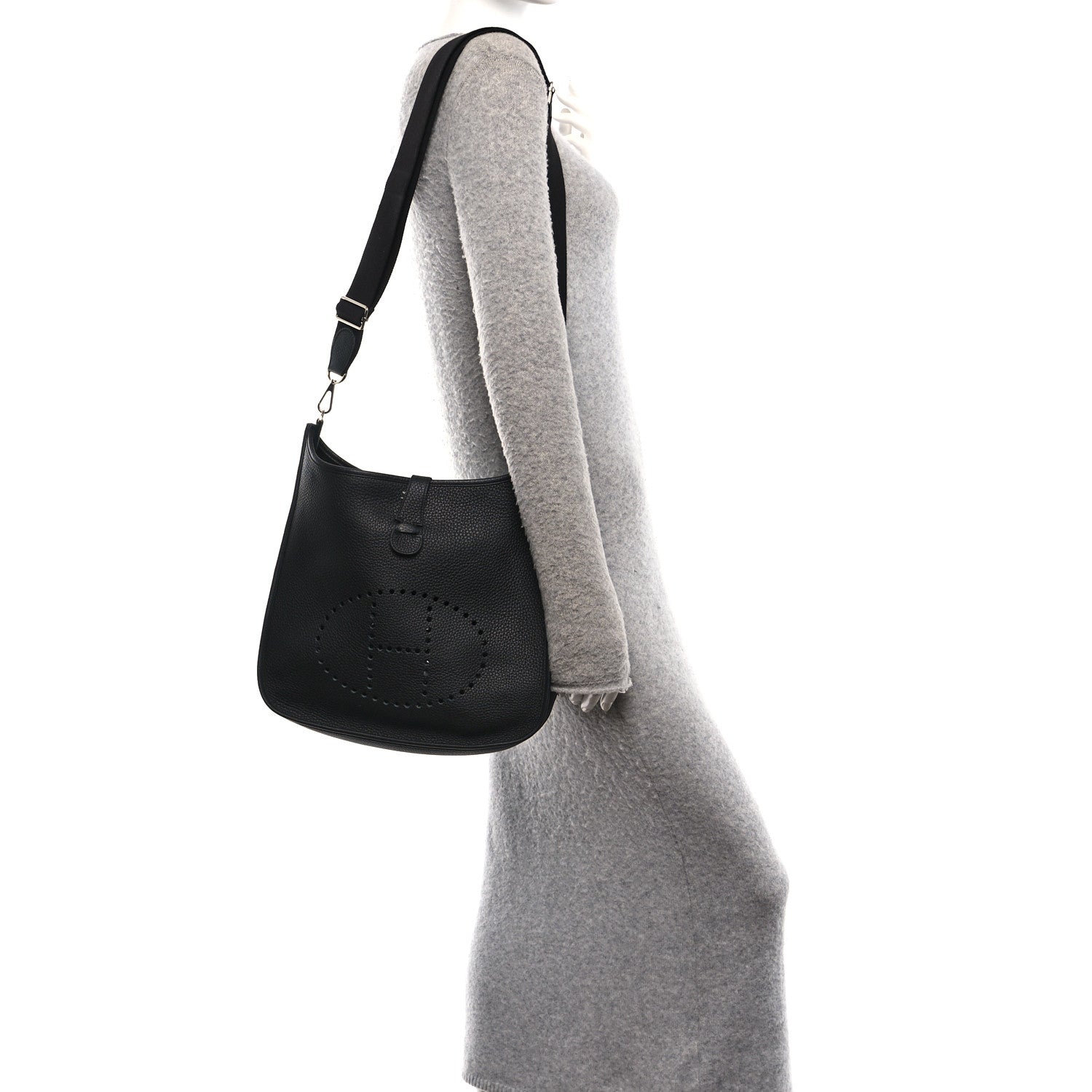Hermes Taurillon Clemence Evelyne III GM Black 2 of 12